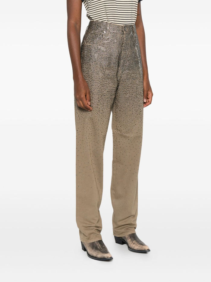 Golden Goose Trousers Pale Khaki