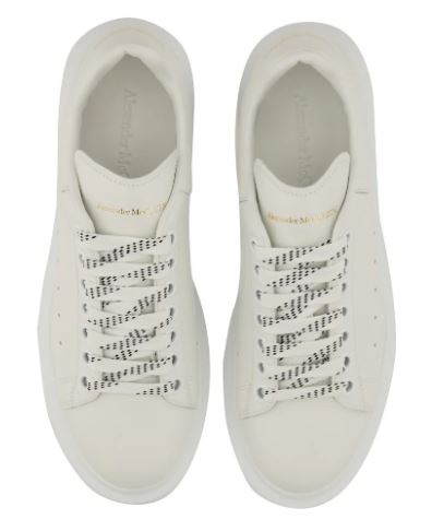 Alexander McQueen Flat shoes White Lea And Rubber Sole