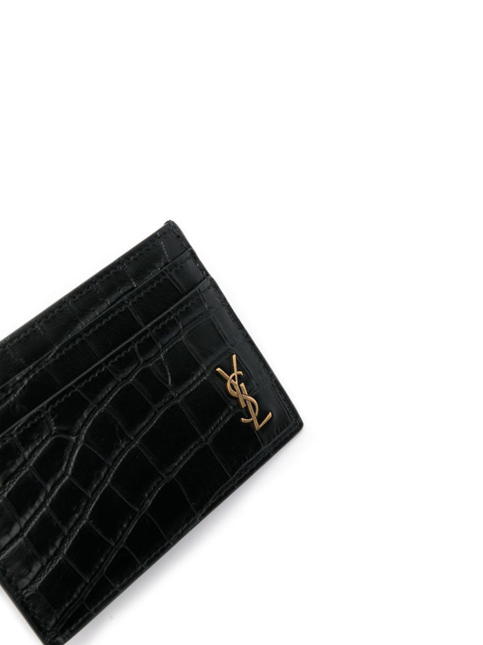 Saint Laurent Wallets Black Lea