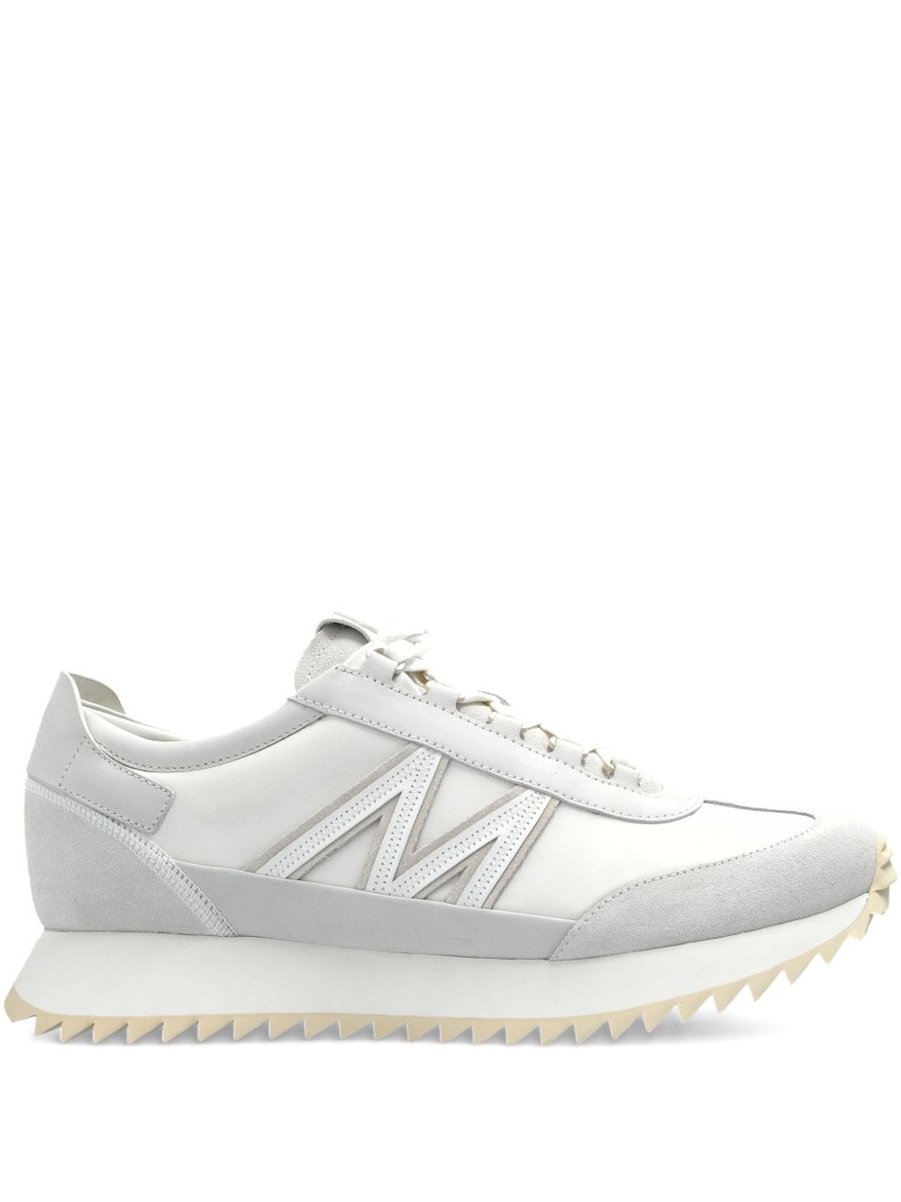 Moncler Flat Shoes White Leathe Rand Out.mat