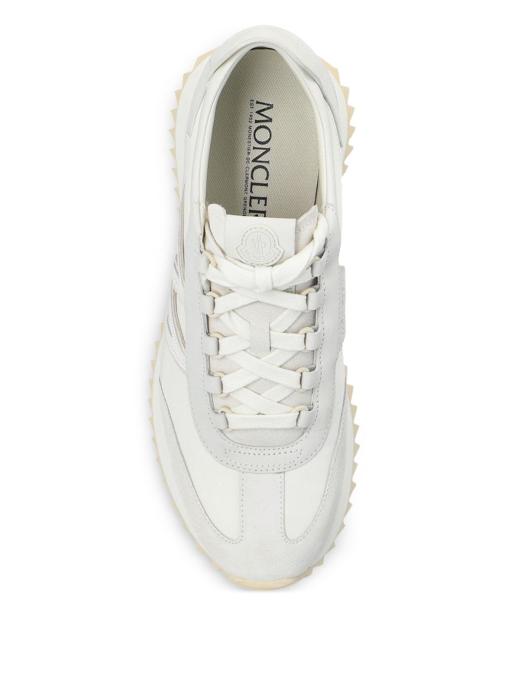 Moncler Flat Shoes White Leathe Rand Out.mat