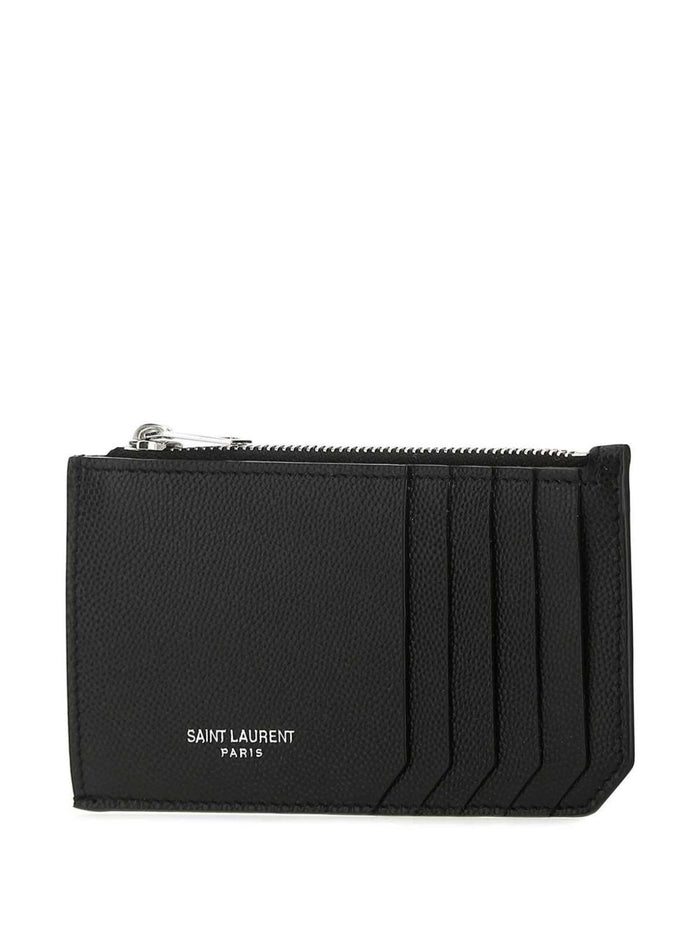 Saint Laurent Wallets Black Lea