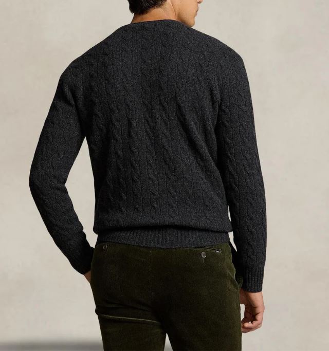 Ralph Lauren Sweaters Dark Charcoal Grey 90lana 10 Cachemire