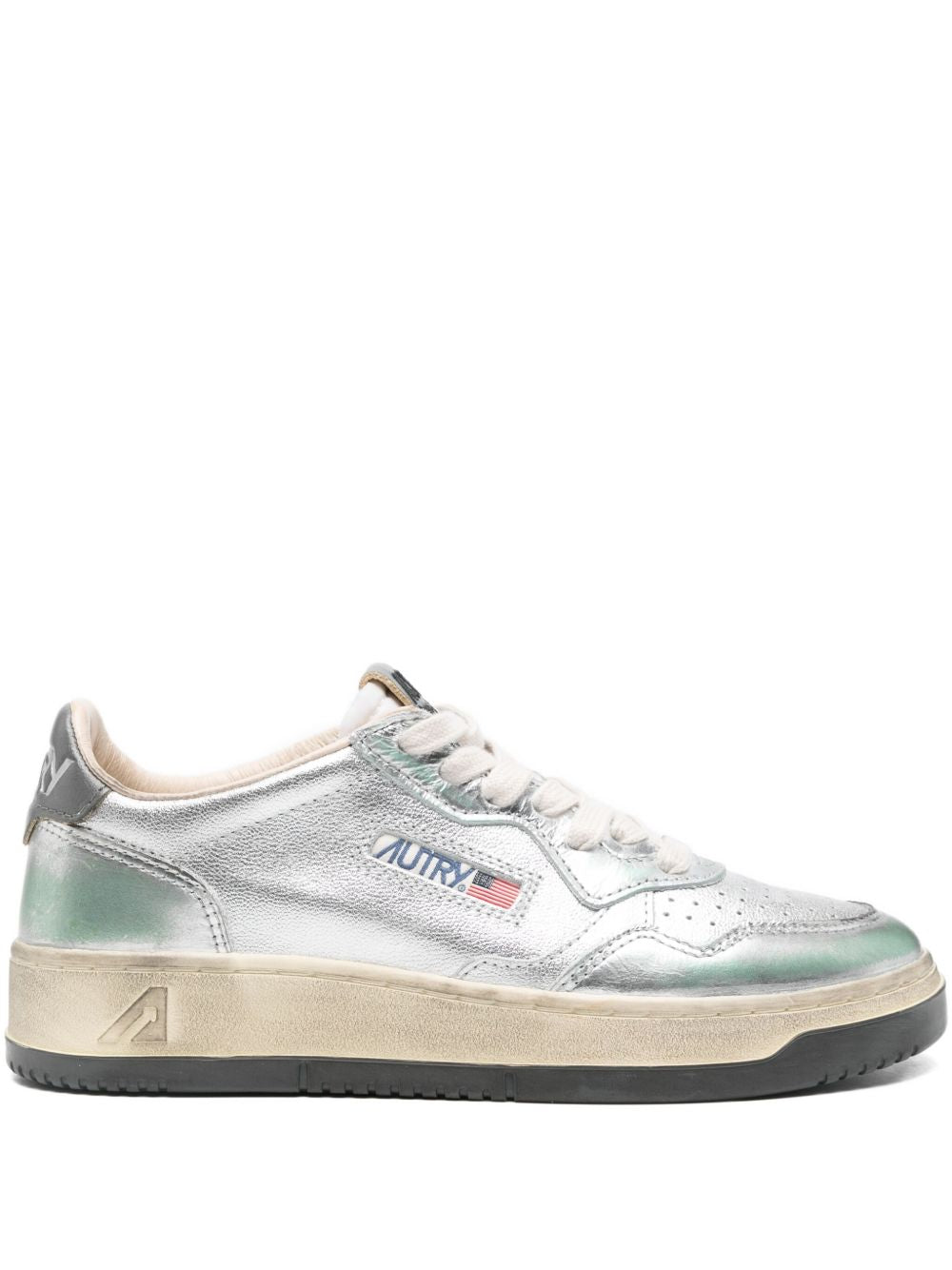 AUTRY Flat shoes Silver Leather