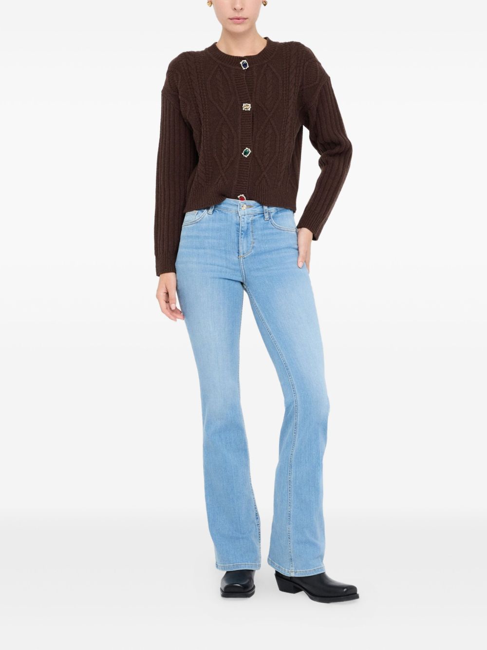 Liu Jo White2 Sweaters Brown