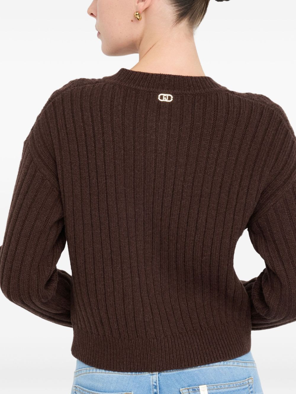 Liu Jo White2 Sweaters Brown