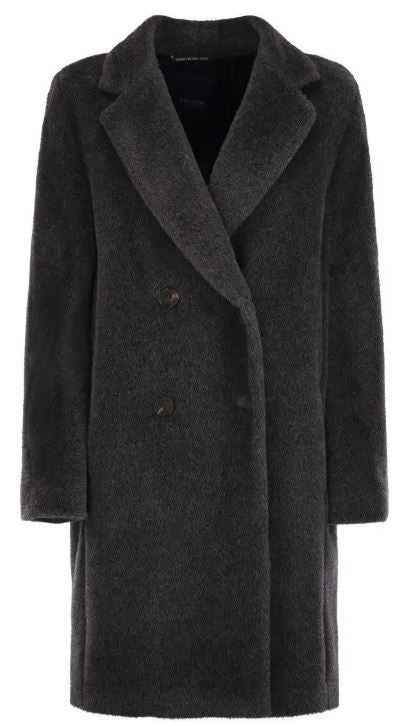 S Max Mara Coats Dark Grey Wool