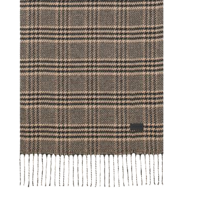 Saint Laurent Scarfs Black/beige Silk Cashmere