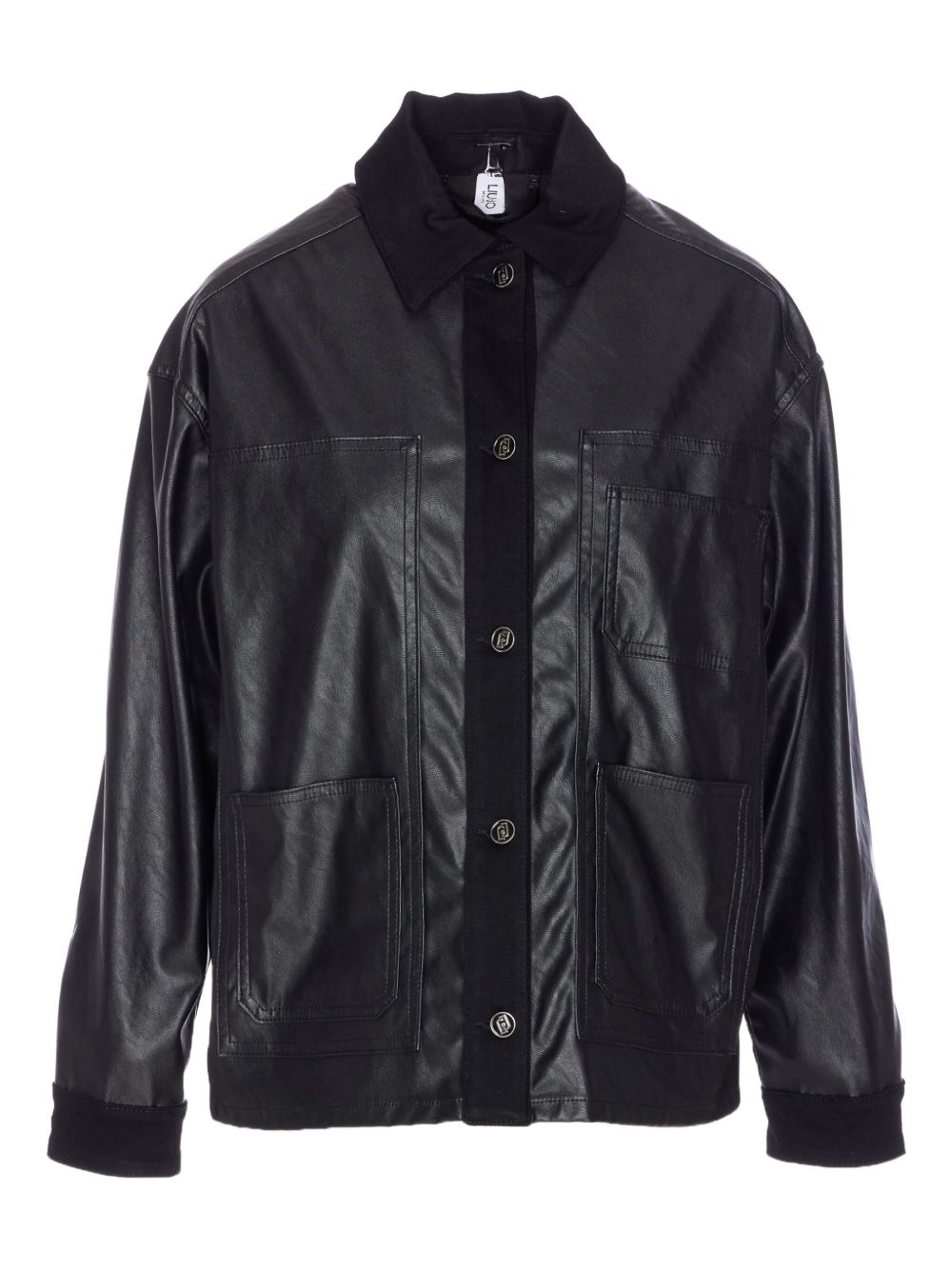 Liu Jo Blue Denim Coats Black