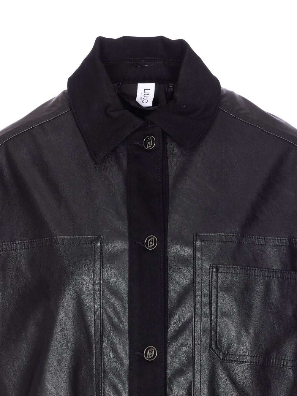 Liu Jo Blue Denim Coats Black