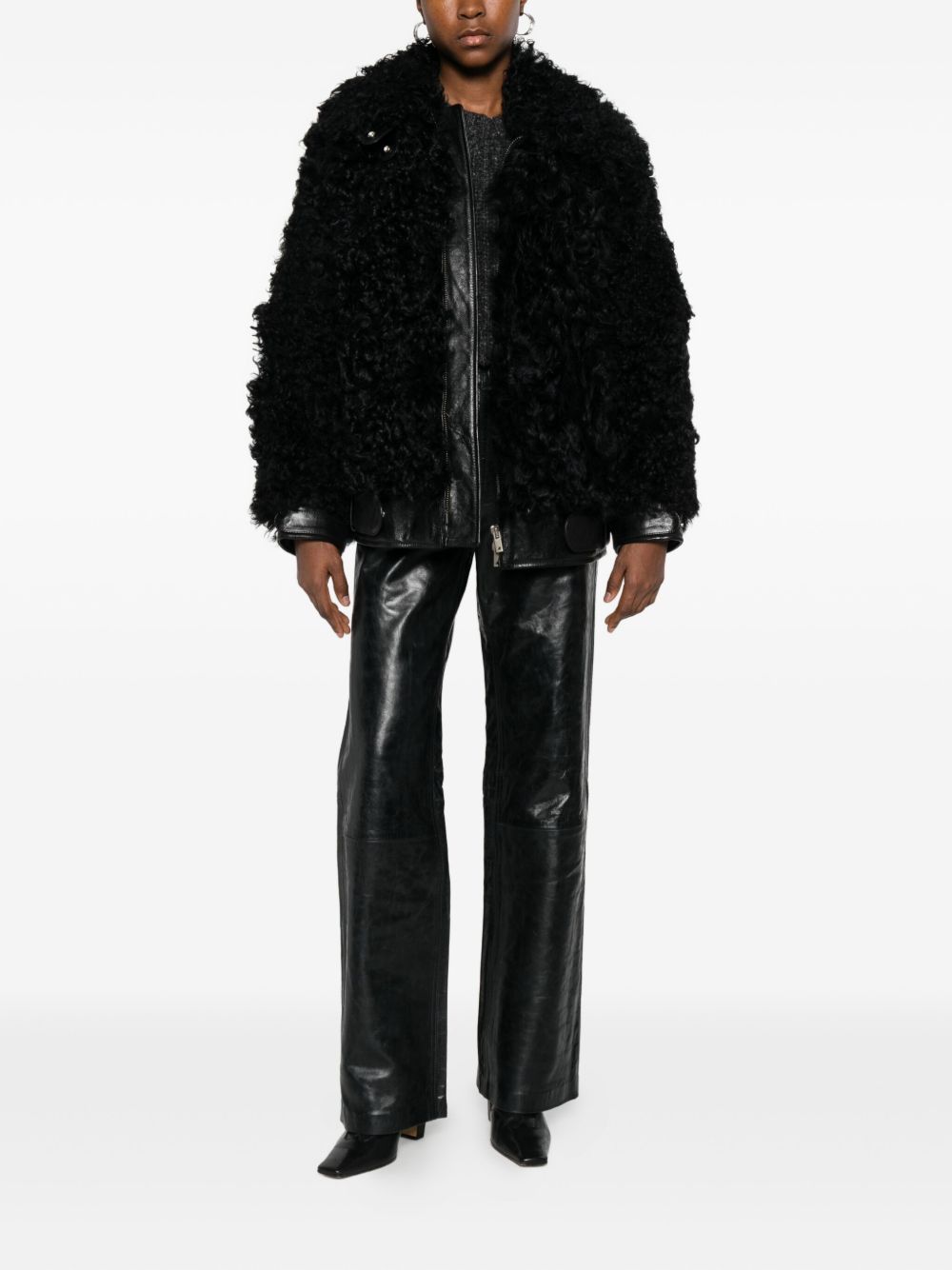 Golden Goose Jackets Black Lea