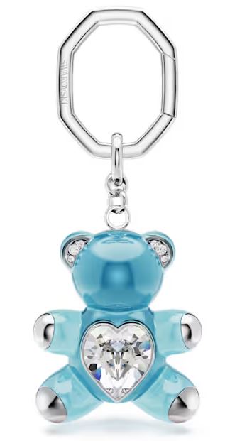 Swaroski Keychains Light Blue Brass