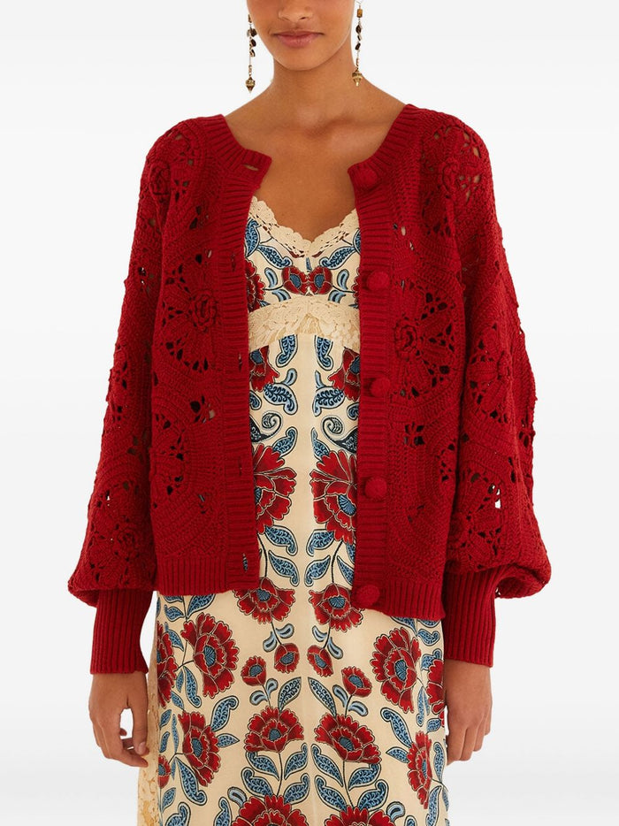 FARM RIO Sweaters Red Crylic Pa Wo