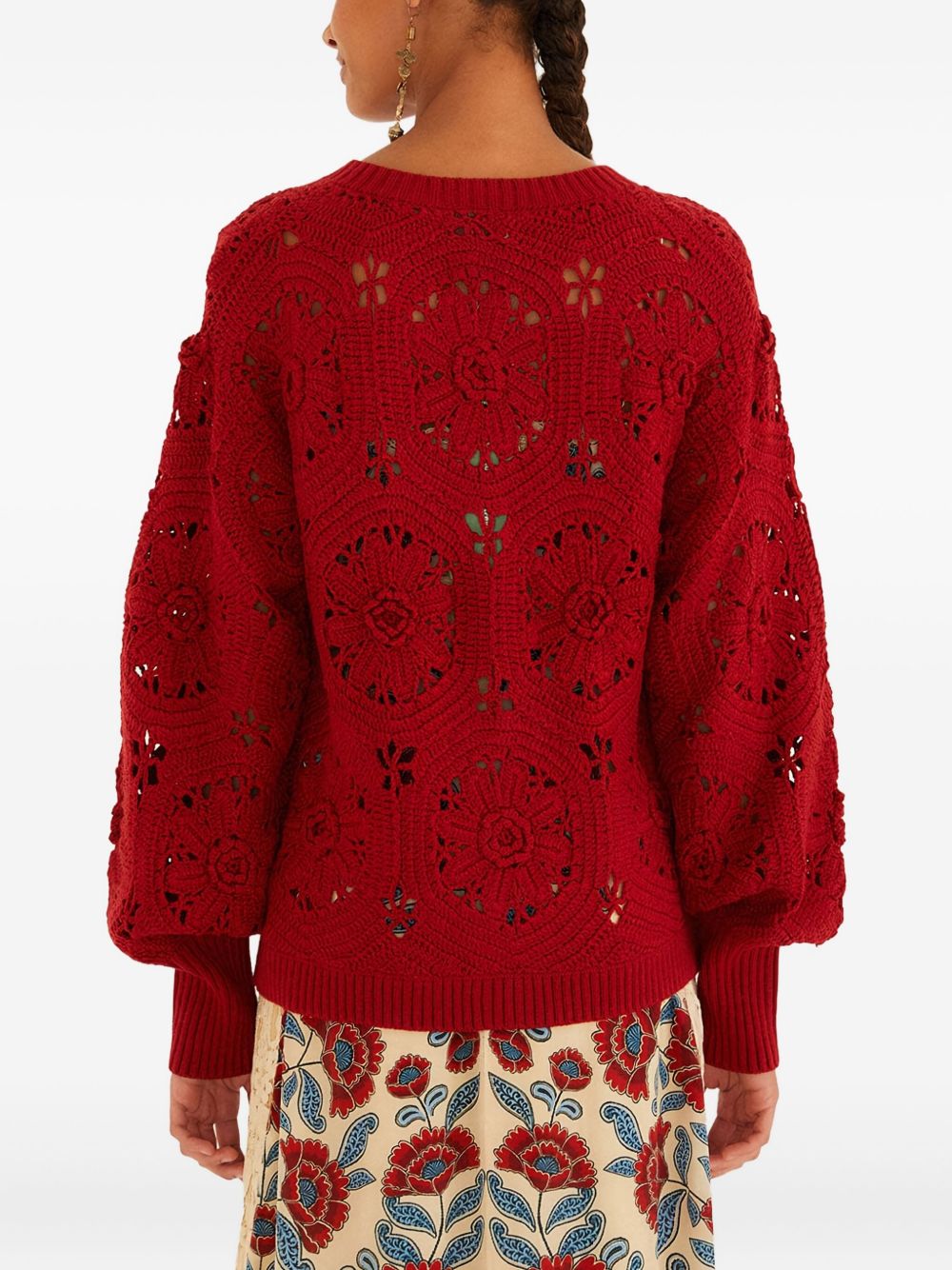 FARM RIO Sweaters Red Crylic Pa Wo