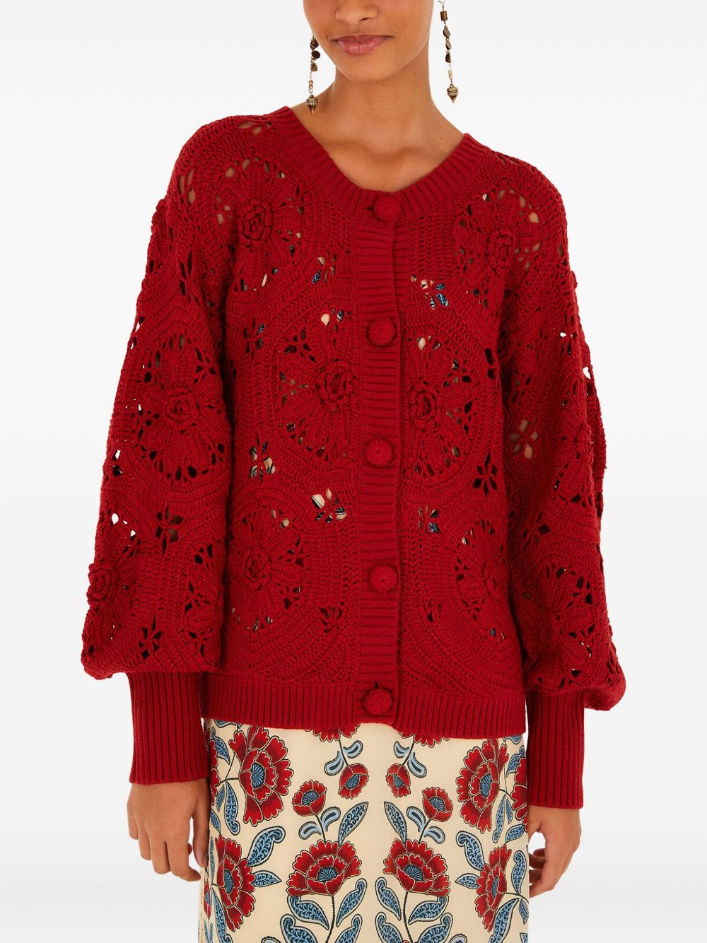 FARM RIO Sweaters Red Crylic Pa Wo