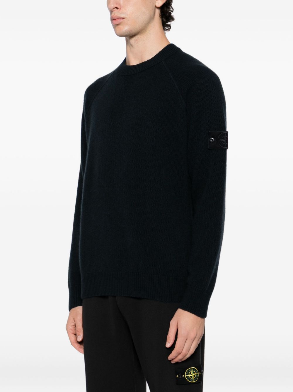 Stone Island Sweaters Blue Cachemire