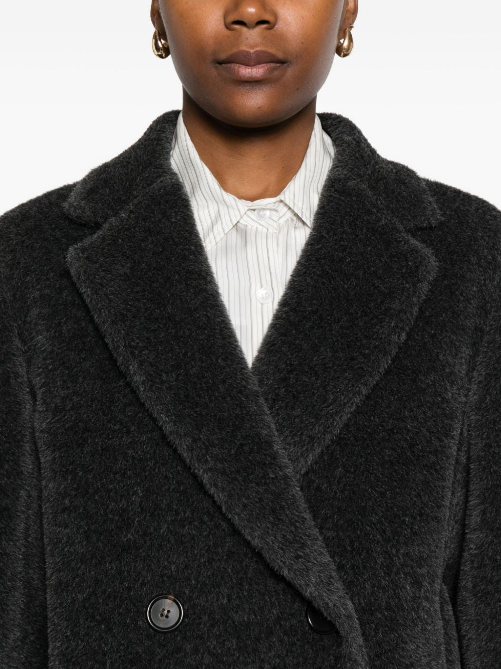 S Max Mara Coats Dark Grey Wool