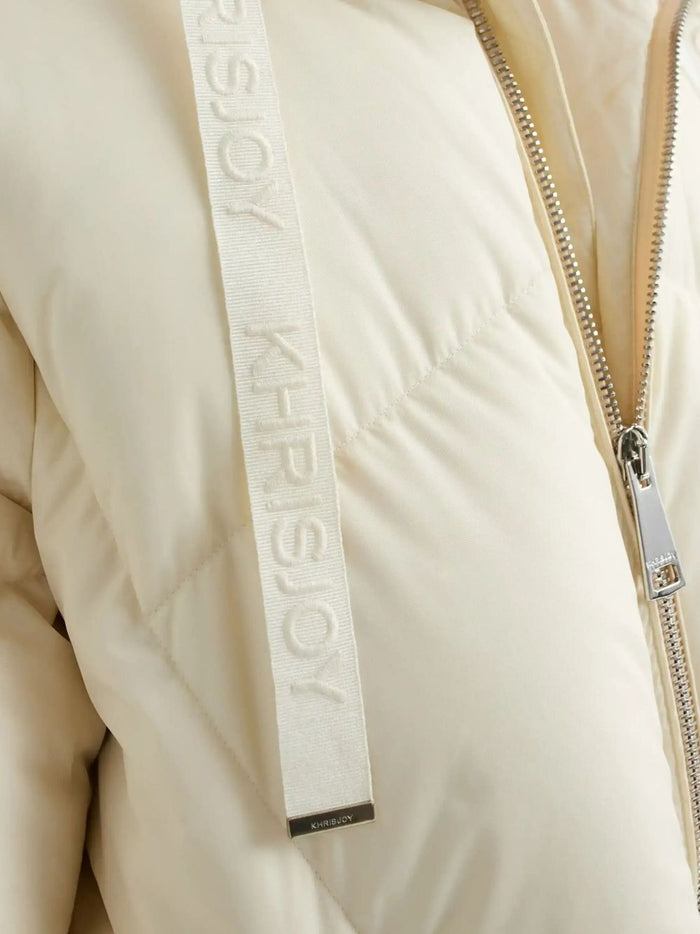 KhrisJoy Jackets White Po Poli Fill. Down Fea