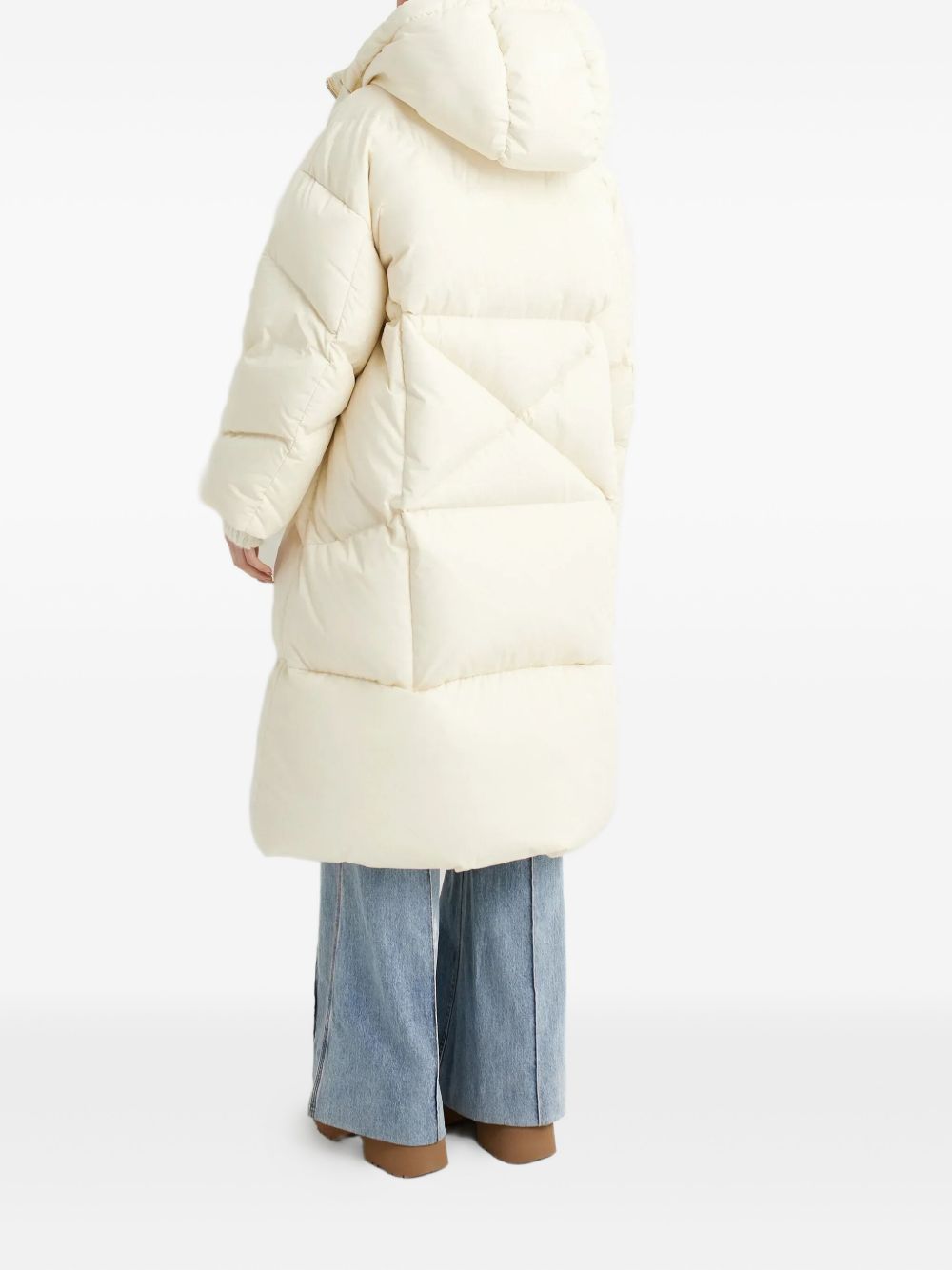 KhrisJoy Jackets White Po Poli Fill. Down Fea