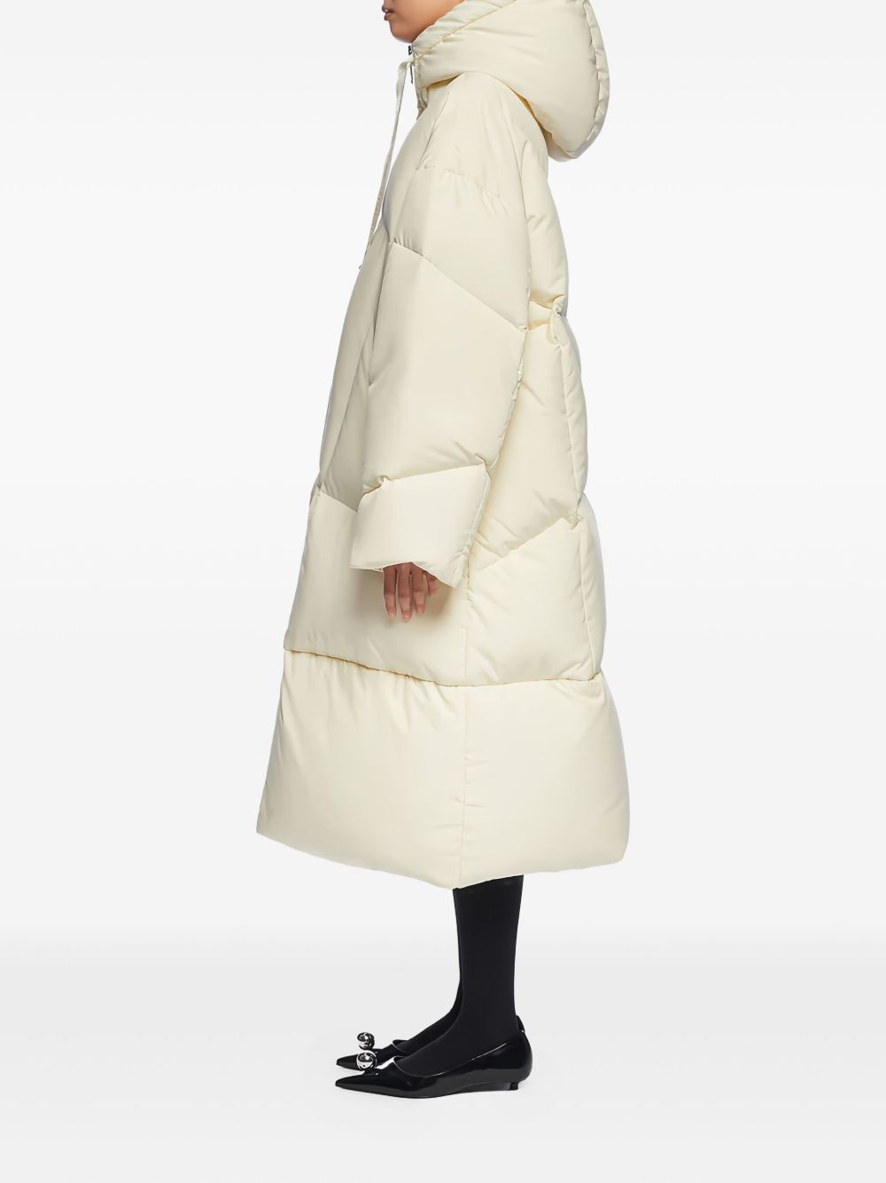 KhrisJoy Jackets White Po Poli Fill. Down Fea