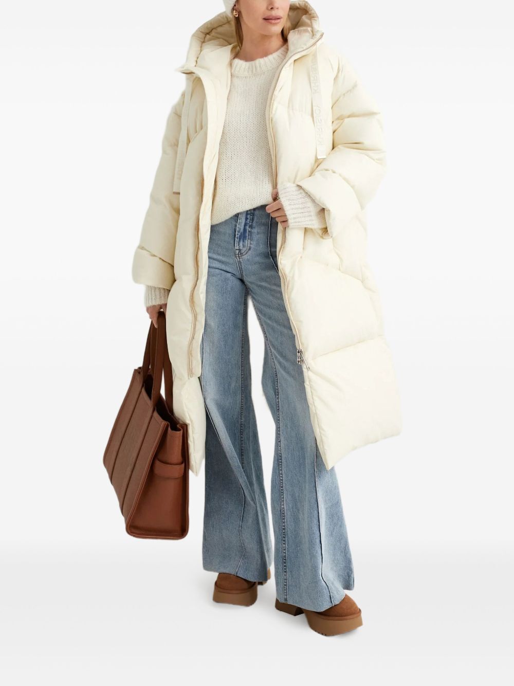 KhrisJoy Jackets White Po Poli Fill. Down Fea