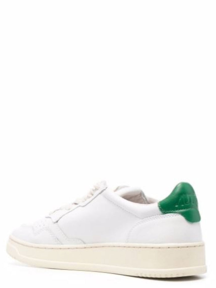 AUTRY Flat shoes White / Green Leather