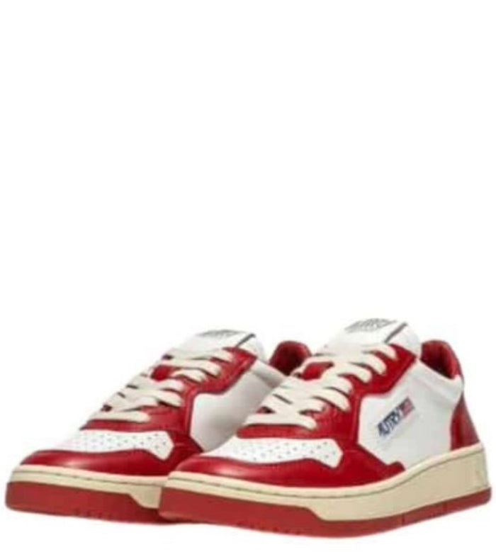 AUTRY Flat shoes White/red Leather