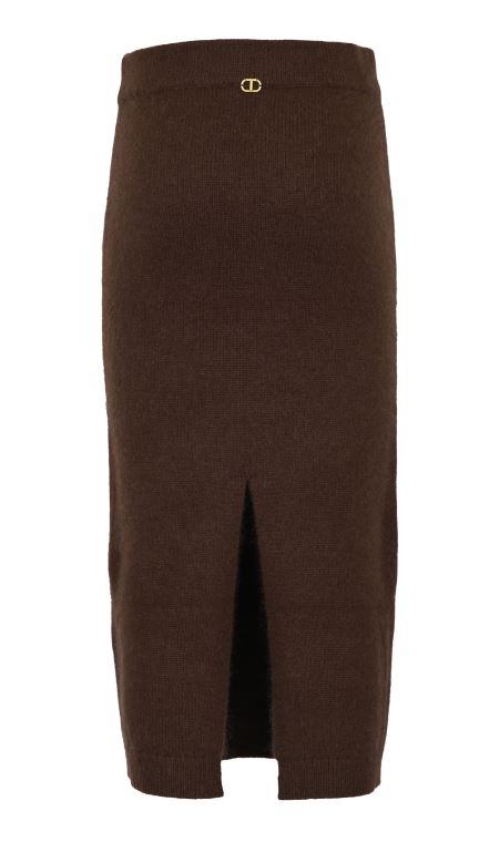 Twin-set Skirts Black Chocolate Pa Angora