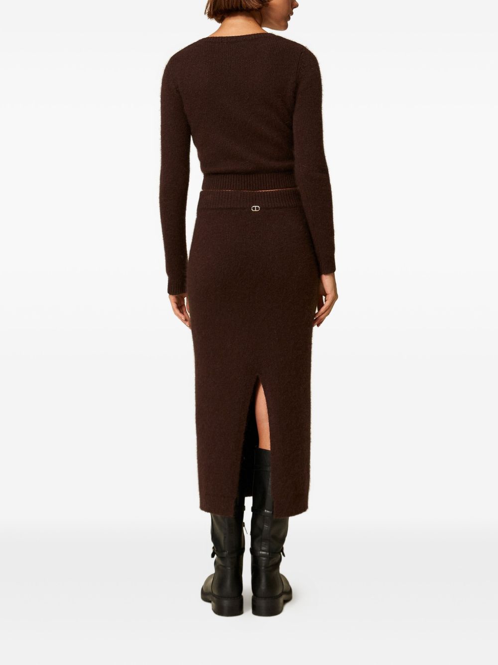 Twin-set Skirts Black Chocolate Pa Angora