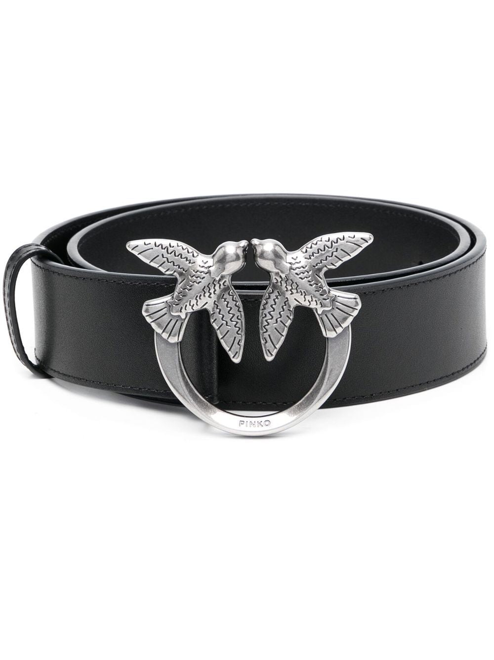 Pinko Belts Nero Silver Lea And Oth. Mat