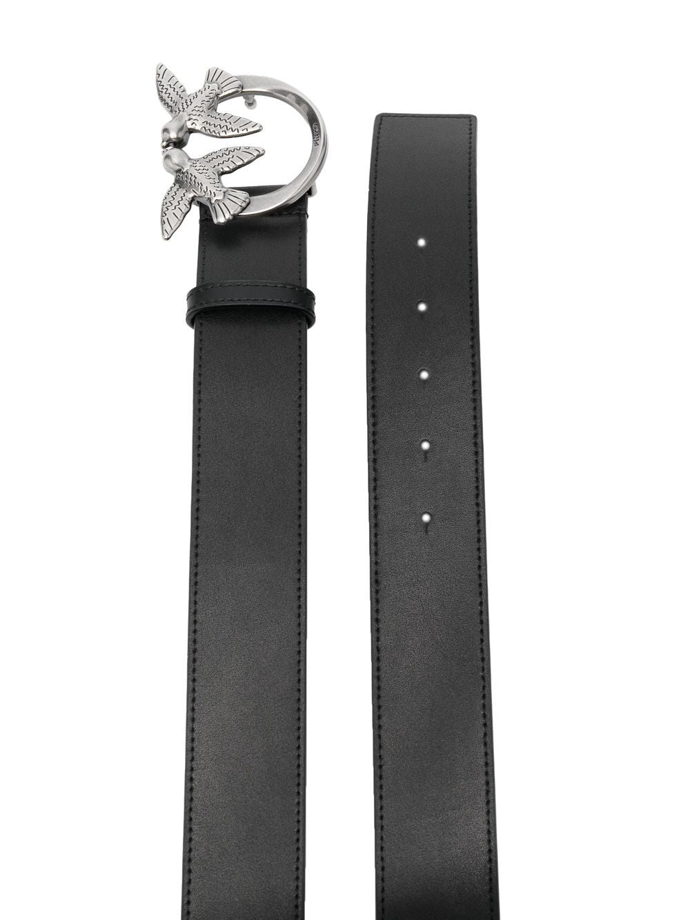 Pinko Belts Nero Silver Lea And Oth. Mat
