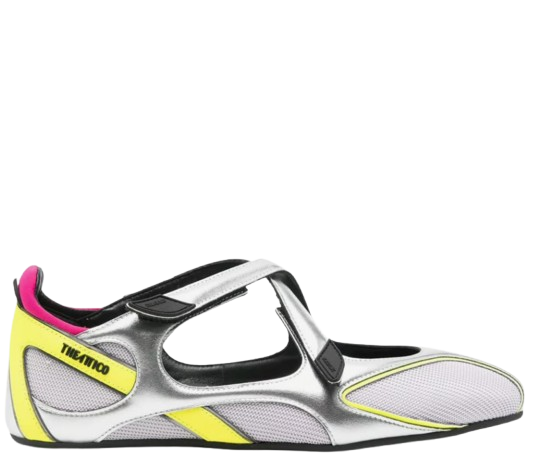 The Attico Flat shoes Silver Holographic Polyurethane
