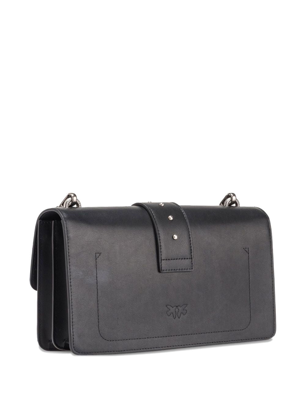 Pinko Bags Nero Silver Lea Poliuretano