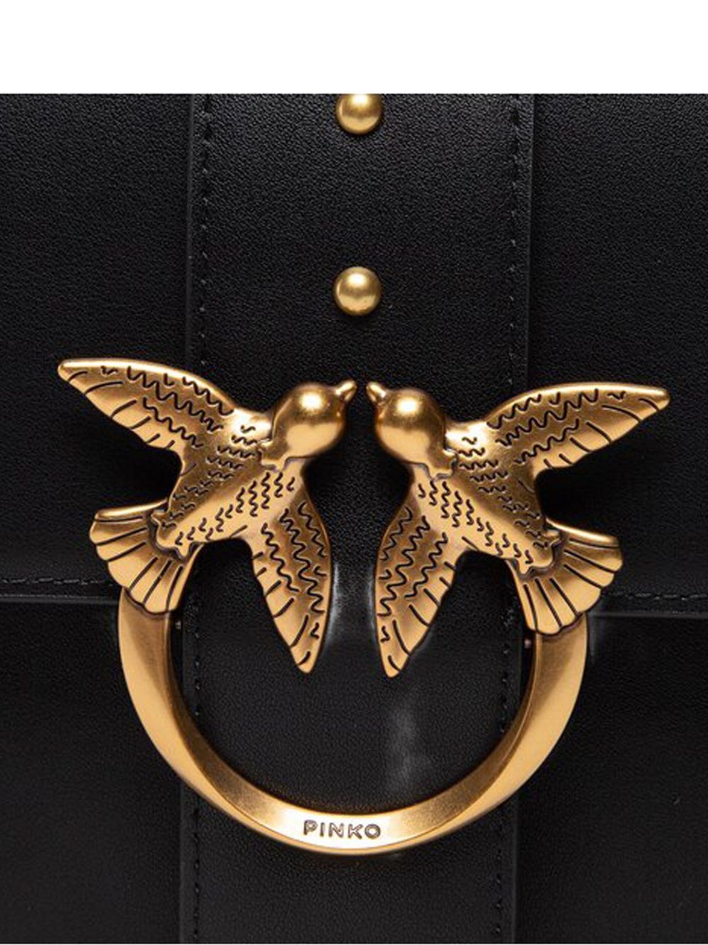 Pinko Bags Nero Gold Lea Poliuretano