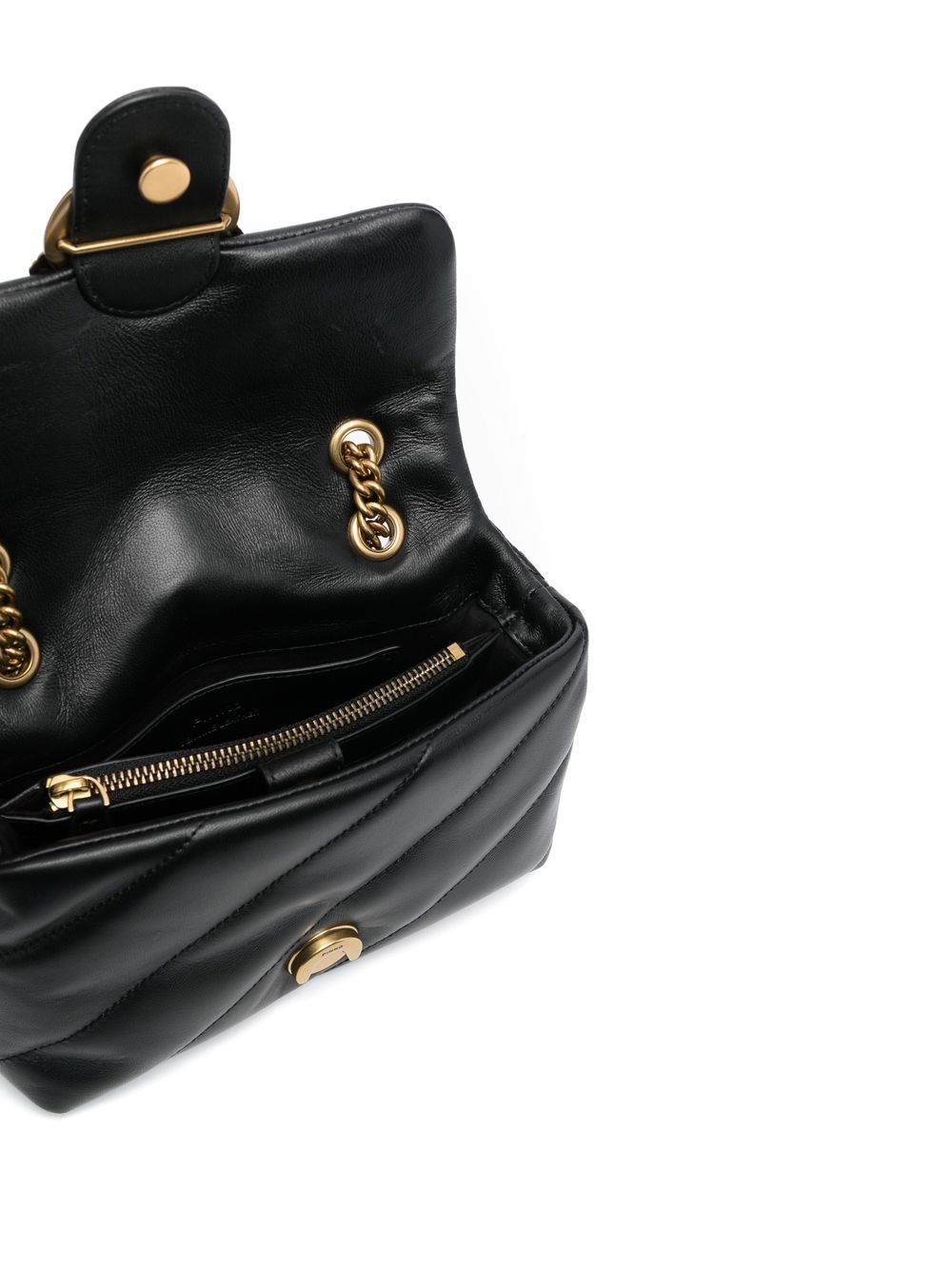 Pinko Bags Nero Oro Lea