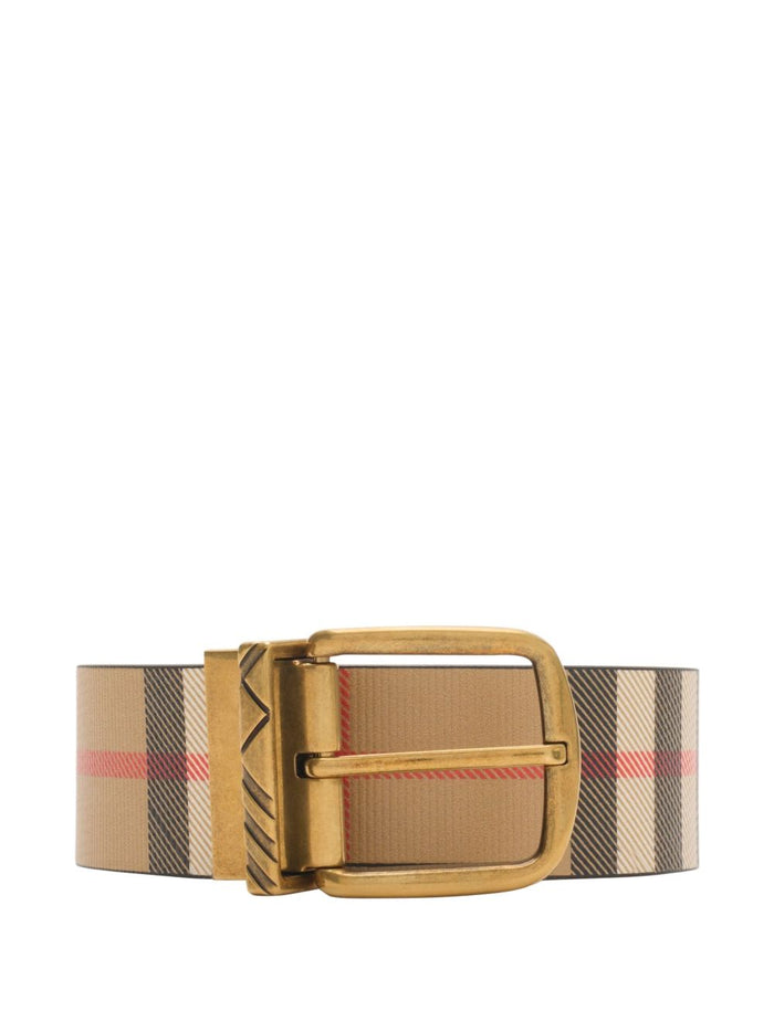 Burberry Belts Black/sand/silver