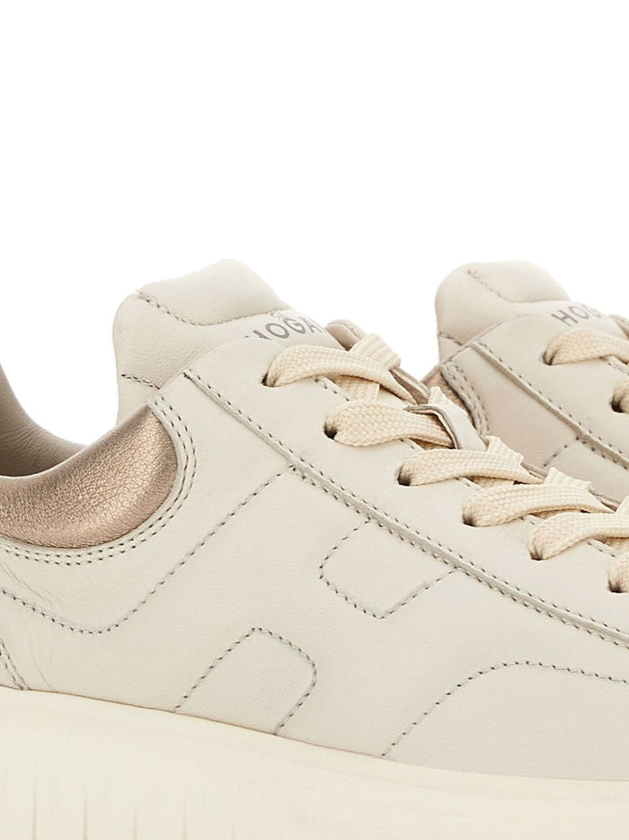 Hogan Flat shoes Off-white / Rose Gold Leather Upper