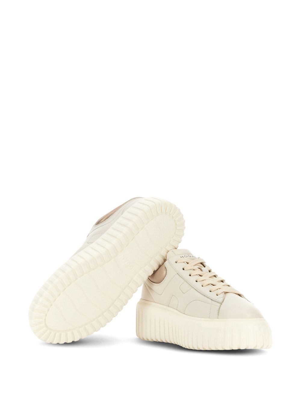 Hogan Flat shoes Off-white / Rose Gold Leather Upper