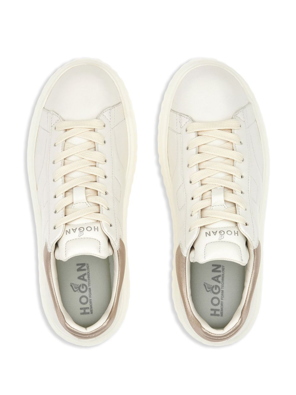 Hogan Flat shoes Off-white / Rose Gold Leather Upper