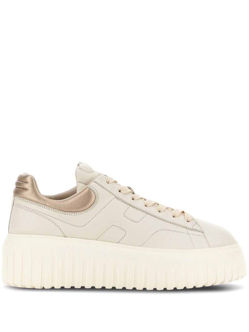 Hogan Flat shoes Off-white / Rose Gold Leather Upper