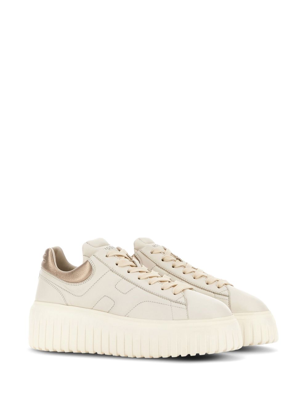 Hogan Flat shoes Off-white / Rose Gold Leather Upper