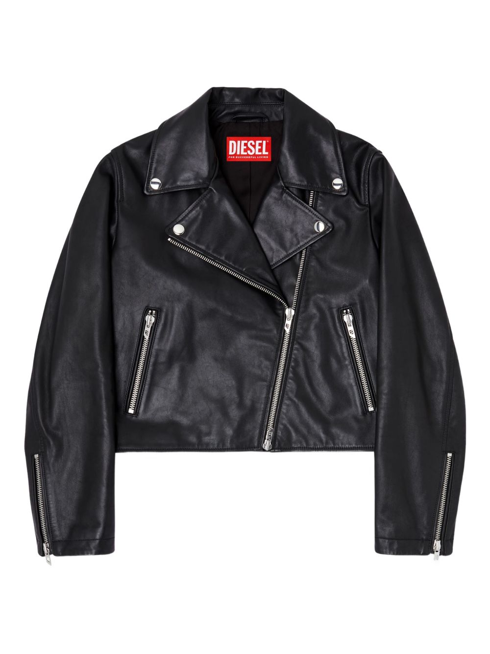 Diesel Jackets Black Cowhide Leather