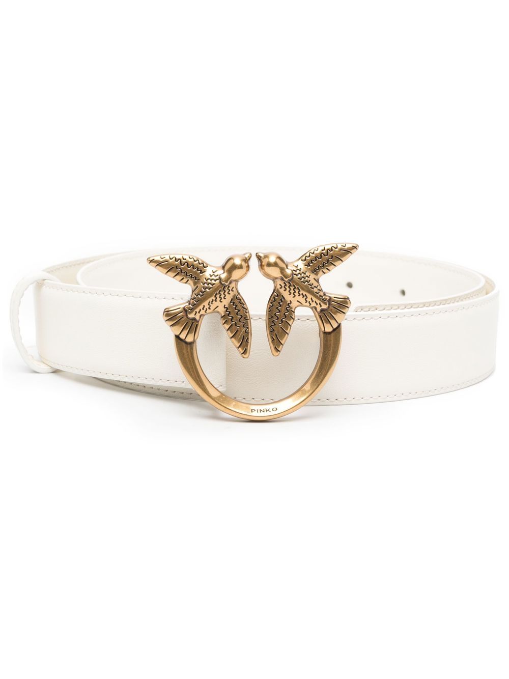 Pinko Belts Bianco Oro Lea And Oth. Mat