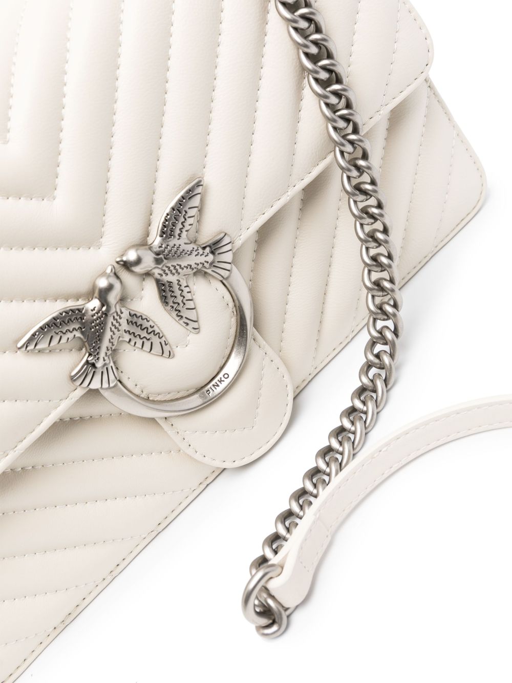 Pinko Bags Bianco Silver Lea