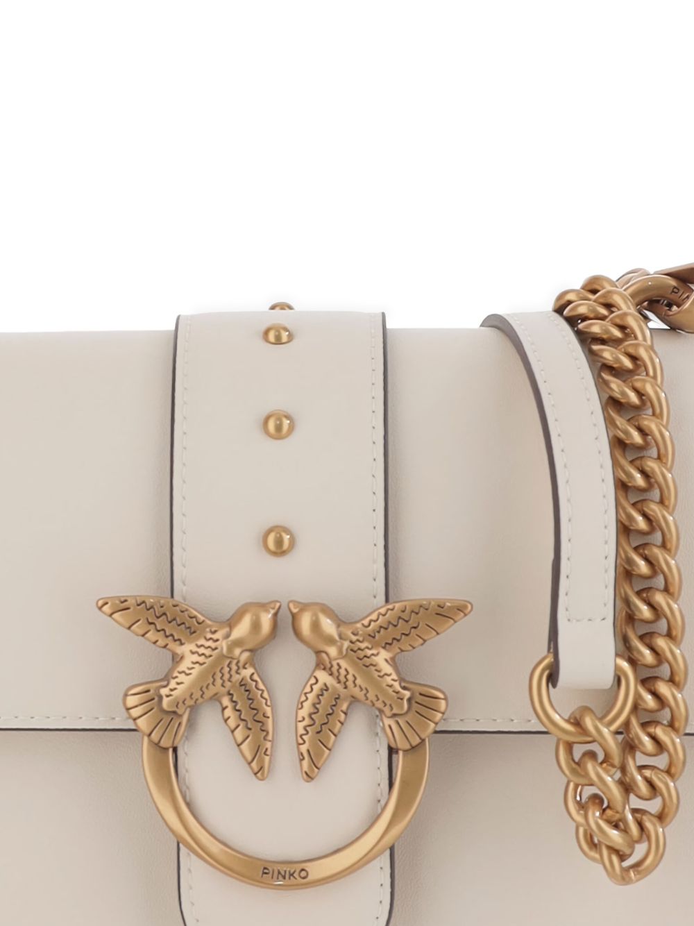 Pinko Bags Bianco Oro Lea Poliuretano