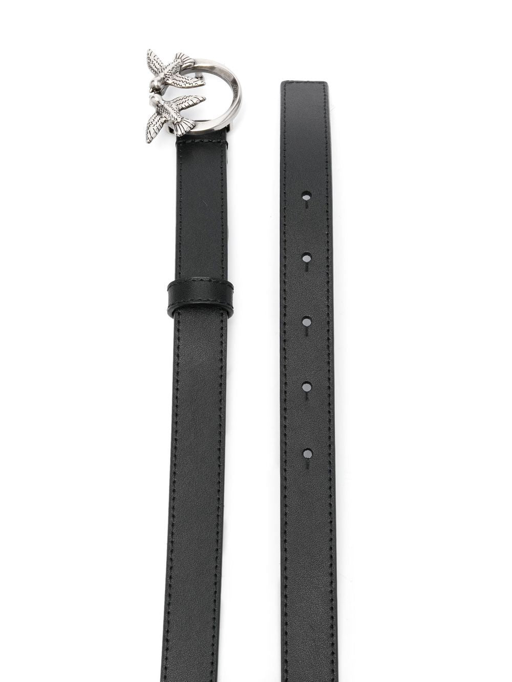 Pinko Belts Nero Silver Lea And Oth. Mat