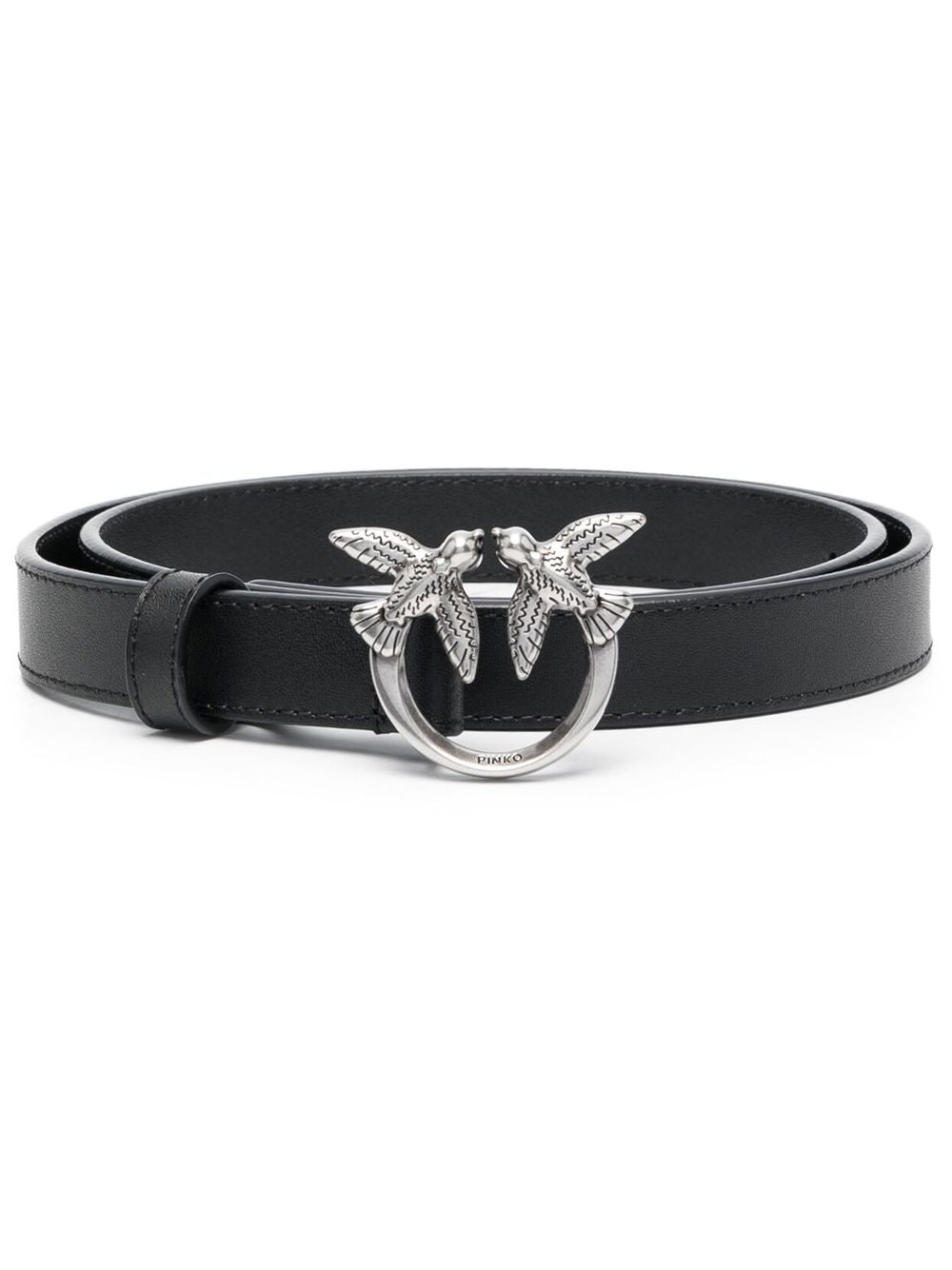 Pinko Belts Nero Silver Lea And Oth. Mat