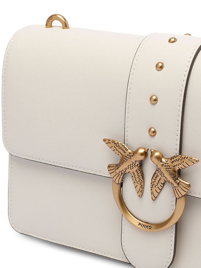 Pinko Bags Bianco Oro Lea Poliuretano