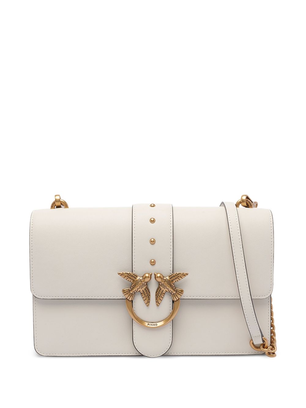 Pinko Bags Bianco Oro Lea Poliuretano