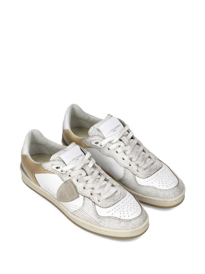 Philippe Model Flat shoes Cracklè Blanc Sable''